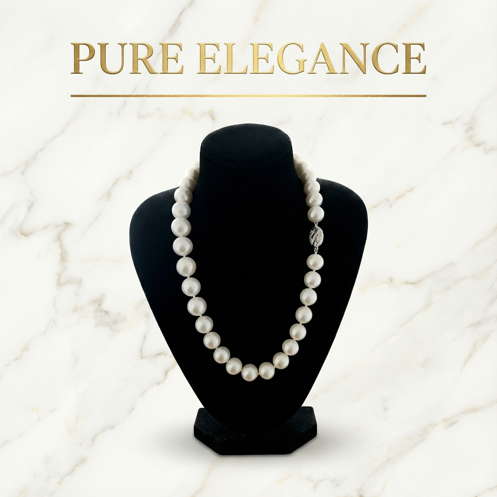 Natural freshwater 11-13mm pearl necklace with S925 sterling silver clasp